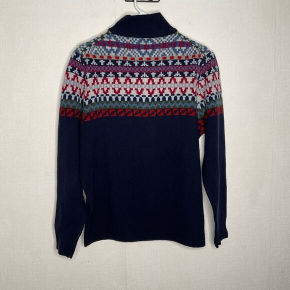 Vintage Joseph Turner Sweater Men’s Large Lambswool Fair Isle Pattern Intarsia - Picture 7 of 9